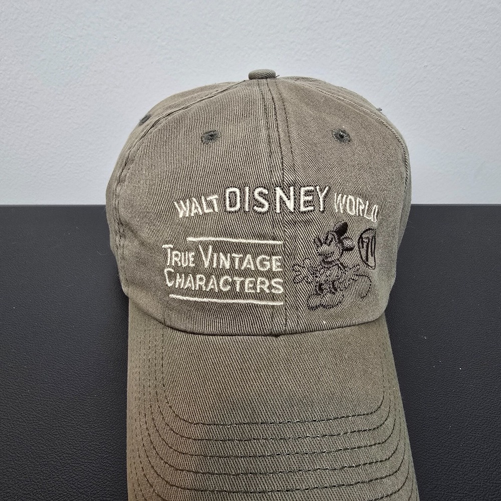 Walt Disney World Hat Cap Mens Strap Back Brown True Vintage‎ Characters Park - Picture 2 of 8